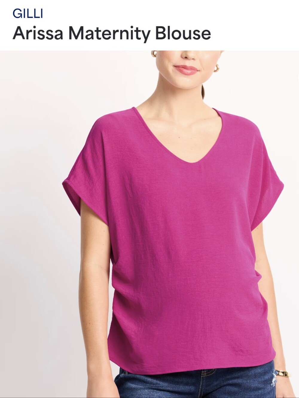 Hot Pink Maternity Blouse